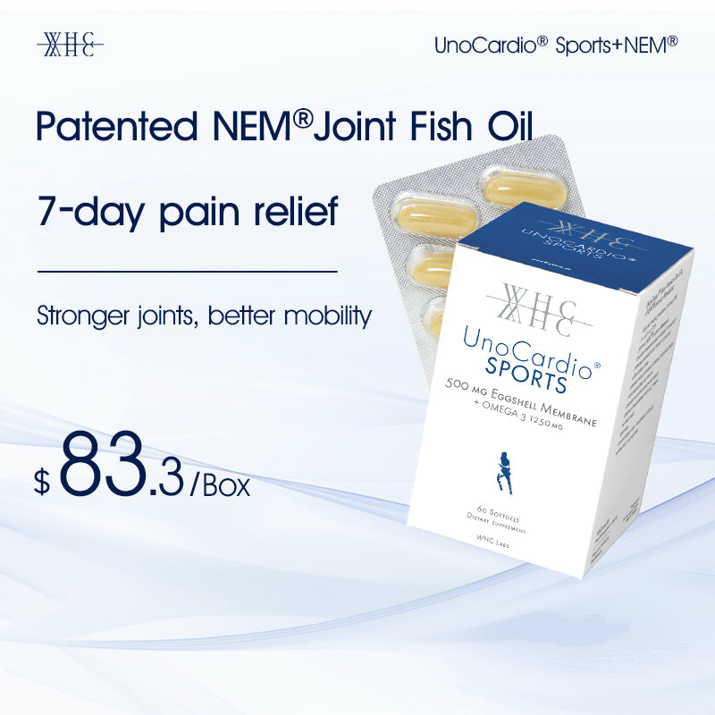 UnoCardio® Sports+NEM® Joint Fish Oil to Maintain Joint Health 60 Capsules