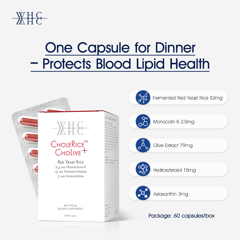 CholeRice ChoLive+ 紅麴米 莫那可林K 蝦青素 橄欖精華 降膽固醇配方 60粒