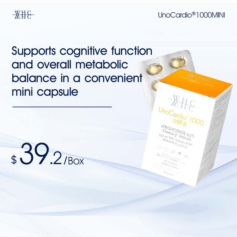 UnoCardio® 1000 MINI | 95% High-Purity Deep Sea Fish Oil | 60 Easy-to-Swallow Softgels