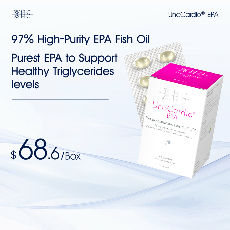 UnoCardio® EPA – 97% High-Purity Pure EPA Fish Oil, 60 Capsules