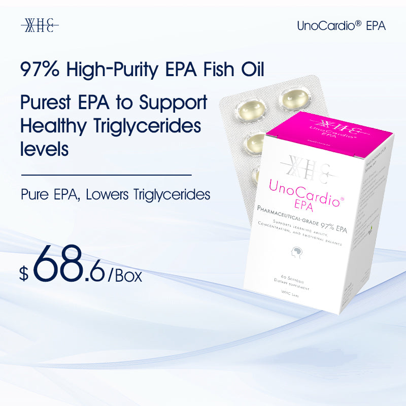 UnoCardio® EPA Medical Grade 97% High Purity Pure EPA Fish Oil 60 Capsules