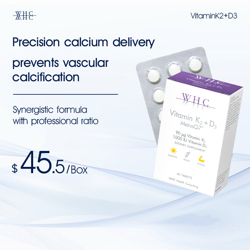 Vitamin K2+D3 Anti-Arteriosclerosis Enhance Calcium Absorption Bone Strengthening Formula 60 Capsules
