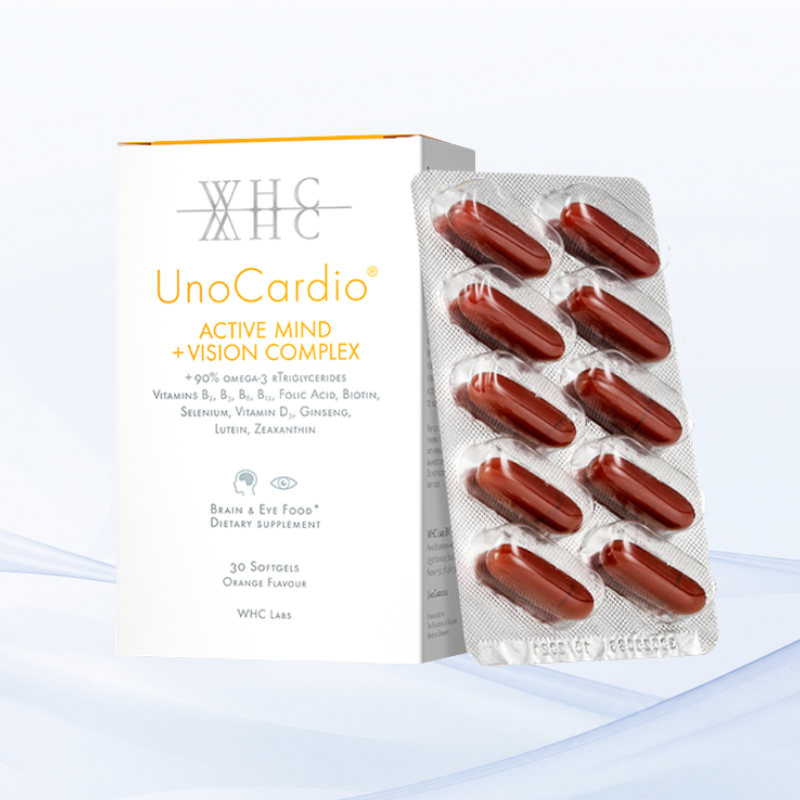 UnoCardio® Active Mind Omega-3 Nootropic & Lutein Blend