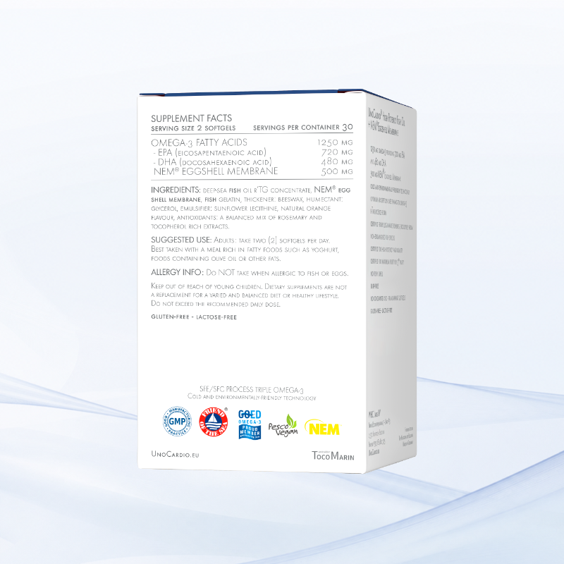 UnoCardio® Sports Advanced Joint & Omega-3 Recovery Matrix with NEM® for Cartilage Performance