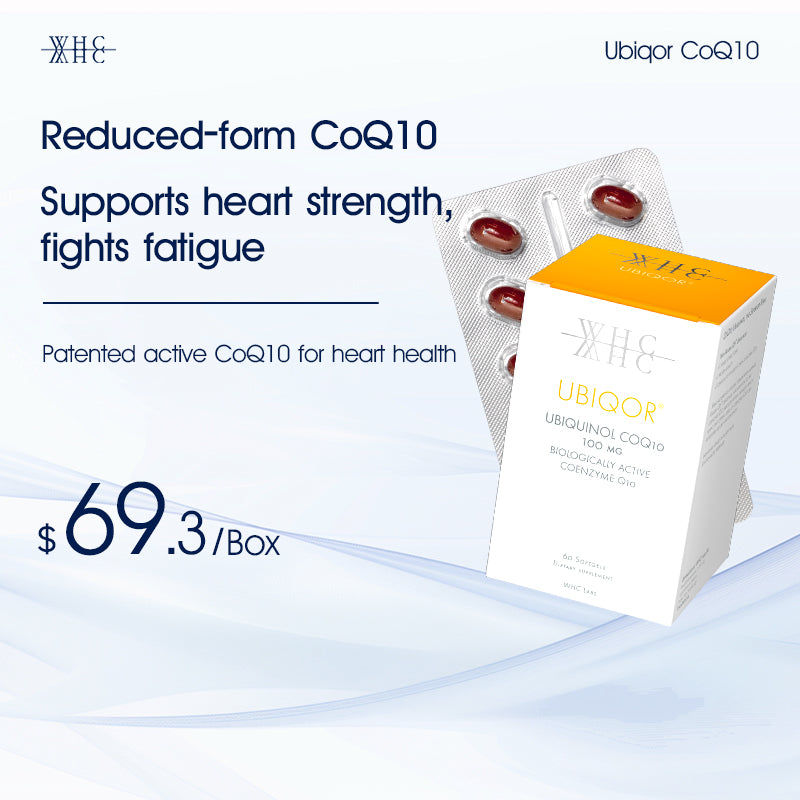 Ubiqor Ubiquinol CoQ10 Reduced Coenzyme | Heart Protection 60 Capsules